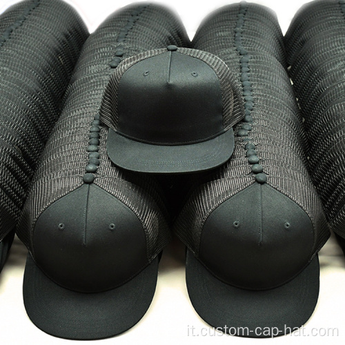 2022 Nuovo cappuccio a maglie Black Flat Brim